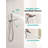 Lefton Shower System In Fahrenheit Display (battery-free), 13” Overhead Round Rainfall Shower Head With All-in-one Handheld Spray Showerhead, 4-in-1 Control System, Sswm2501-121467621