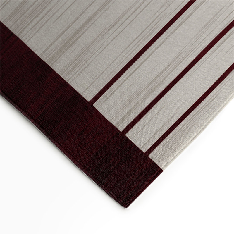 Tapis intérieur / extérieur gris HorizontalStripes, Rectangulaire 3 pi x 5 pi