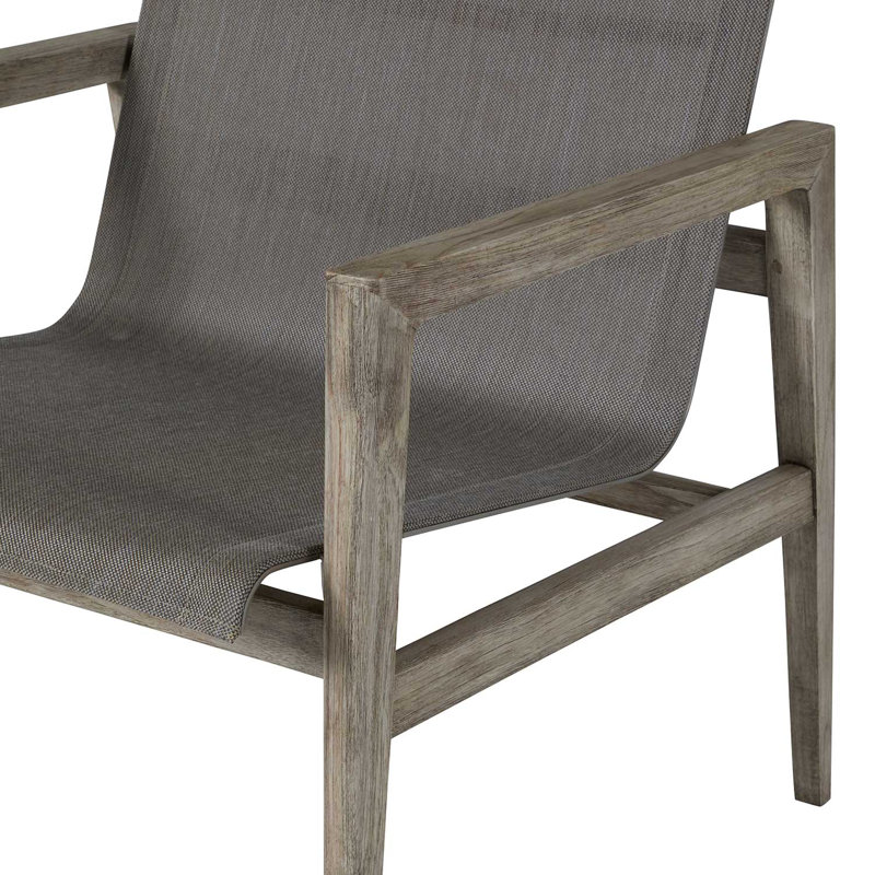 Coast Patio Lounge Chair, Oyster Teak Frame/Gray Sling