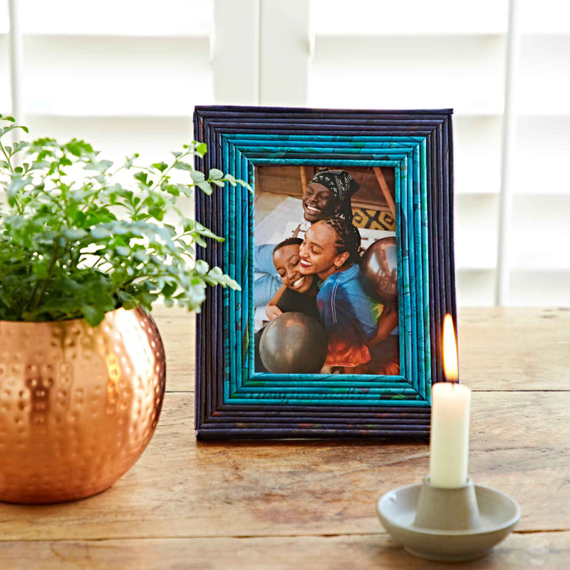 Paper Picture Frame, 10.2cm x 15.2cm, Blue