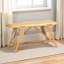 Banc bohème moderne en rotin brun naturel H 17,83 po x l 38,33 po x P 14,84 po Zaria