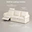 Canapé inclinable 3 places avec inclinaison électrique, canapé en velours côtelé avec appuis-tête réglables, tissu OEKO-TEX, blanc-1522713526
