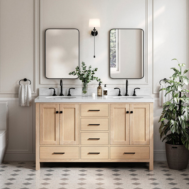 Cambridge 60'' W Bathroom Vanity Base, White