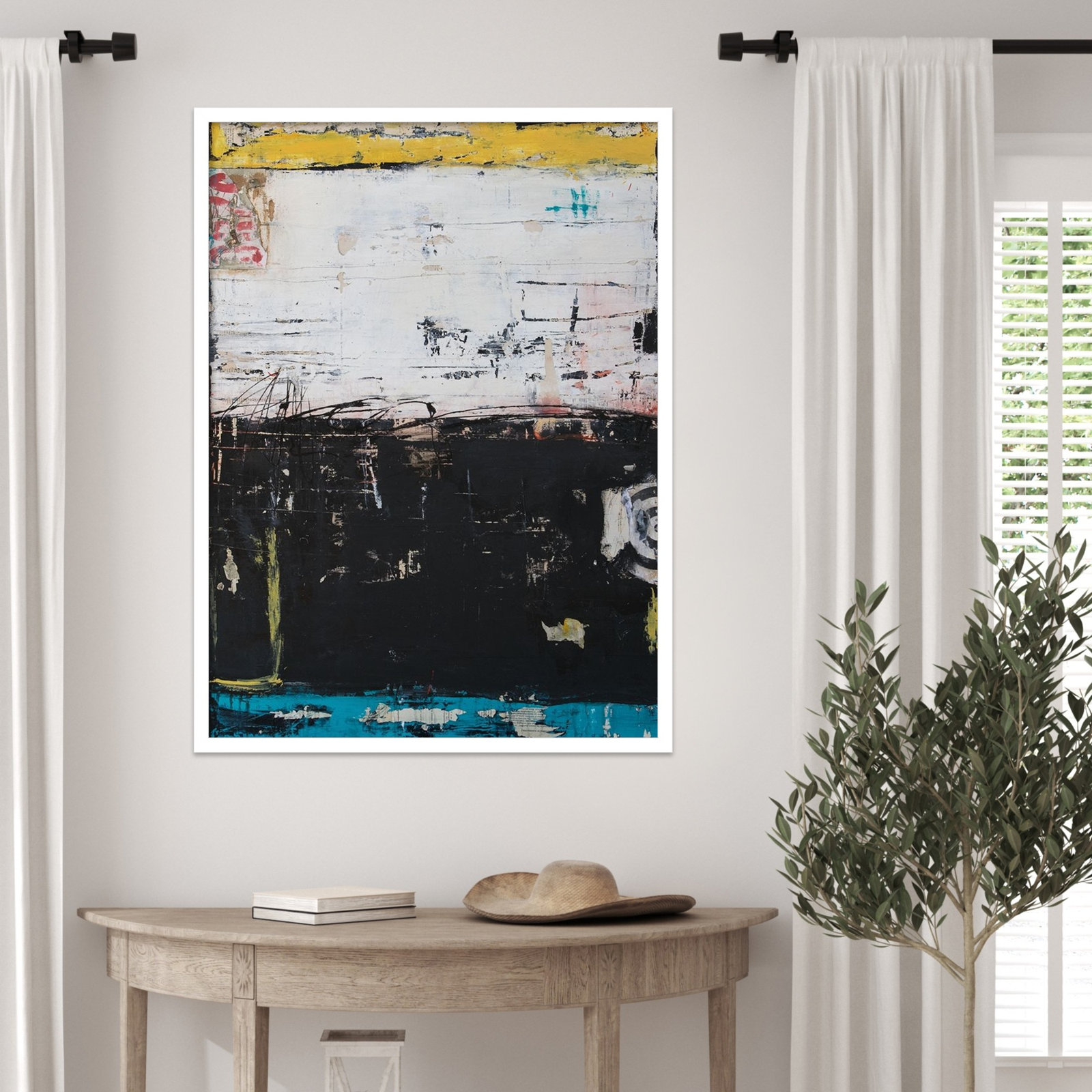 Down and Dirty Print by Erin Ashley, 33" H x 25" W, White