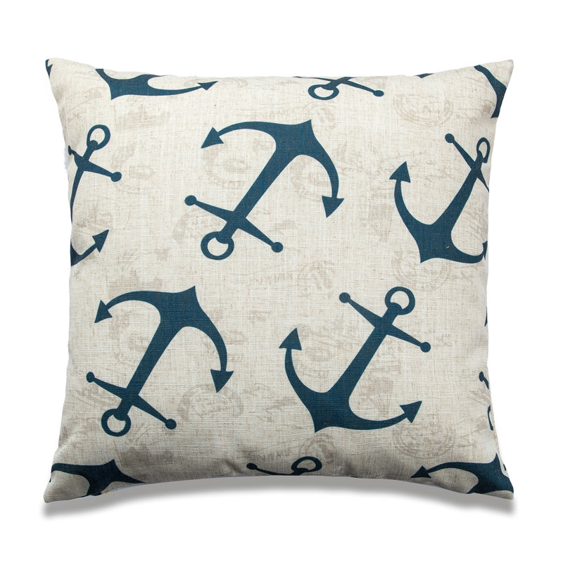 SUMMERSIDE Linen Throw Pillow, Polyester/Polyfill