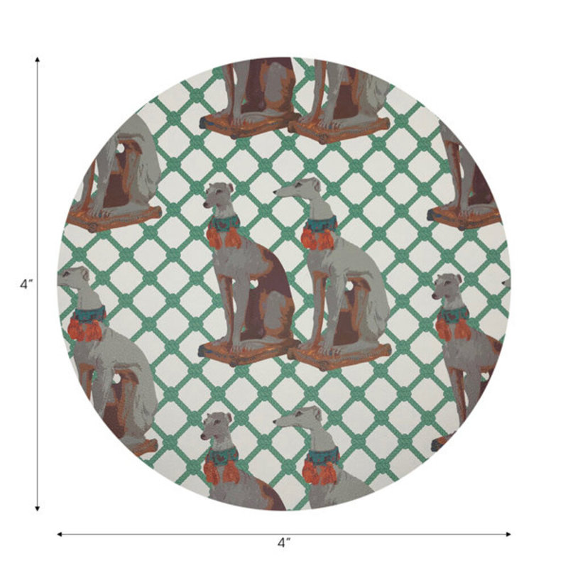 Sous-verres ronds en cuir Regal, Marion