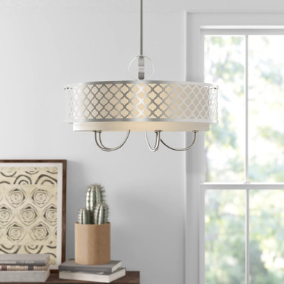 Mance 6 - Light Dimmable Drum Chandelier