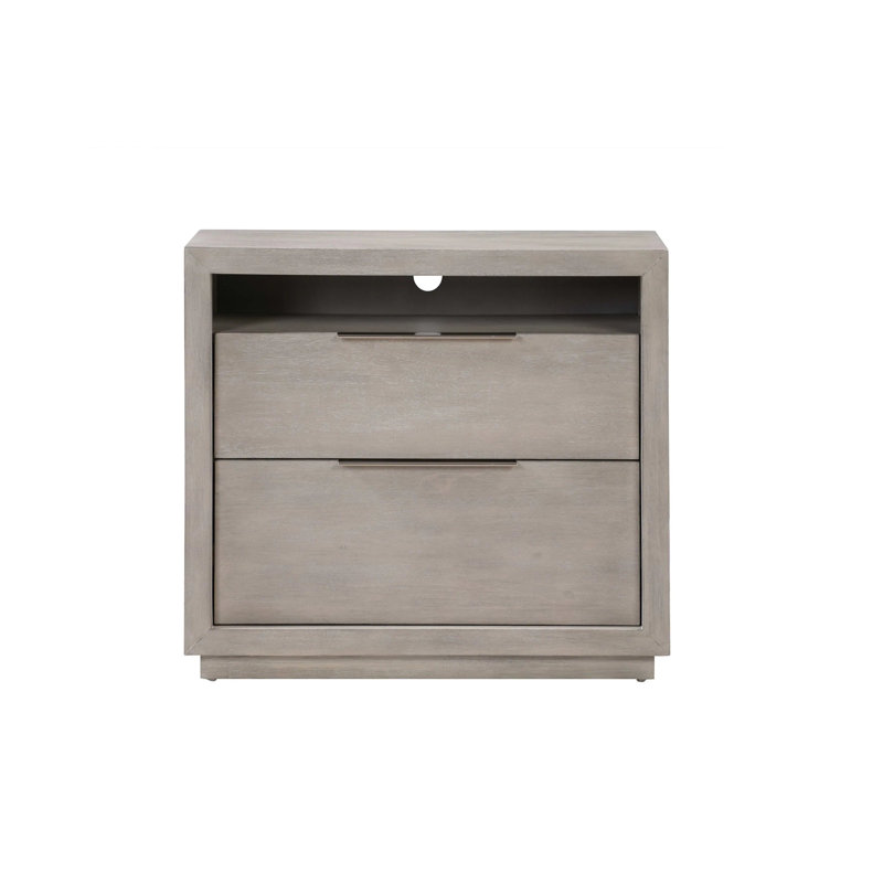 Solstice Modern 2 Drawer Nightstand