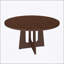 Table de salle à manger ronde pour 4 à 6 personnes, panneau de fibres à densité moyenne de 47 pouces avec grain de bois, capacité de 300 lb, facile à assembler - table ronde épicée