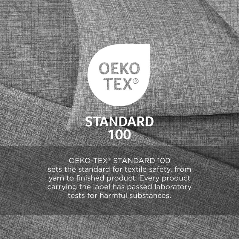 Gray Crosshatch Queen Polyester Microfiber Sheet Set