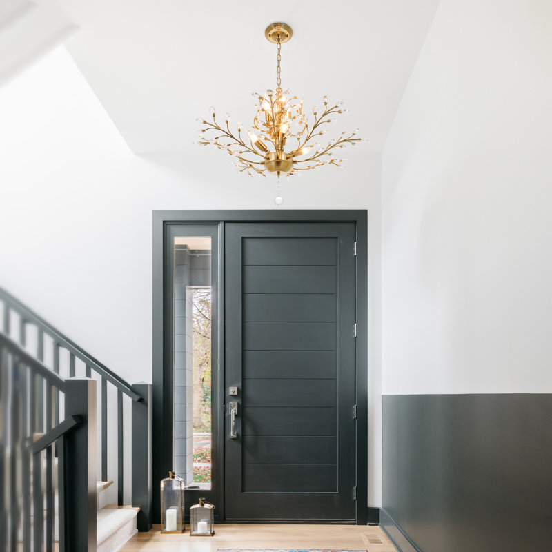 Classic 7 - Light Dimmable Sputnik Chandelier With Crystal Accents