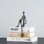 Creative Abstract Metal Human Sculpture Cast Iron Black Person Desktop Ornament Living Room Decoration Artist Modern Home Decor