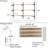 48" X 6" Floating Wall Shelf, Hanging Shelf For Office Supplies, Living Room Shelf, Decorative Boho Shelf, Farmhouse Decor, Real Wood Boards Wall Mounted, 3 Tier, Burnt-74683297