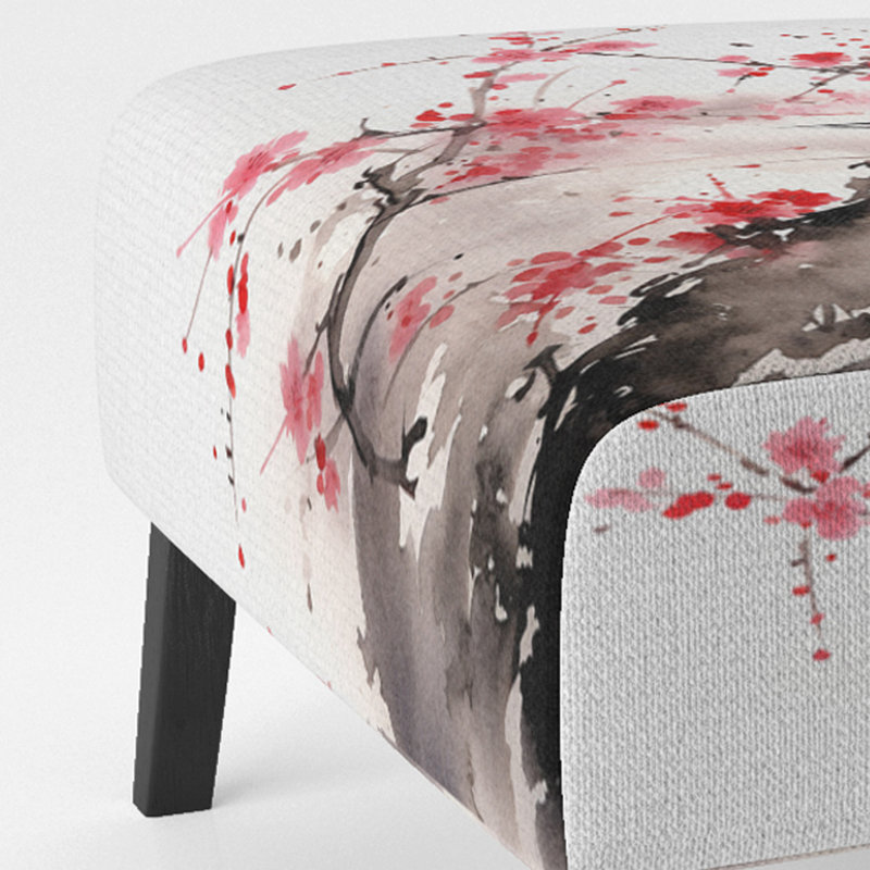Chaise d'appoint japonaise rembourrée