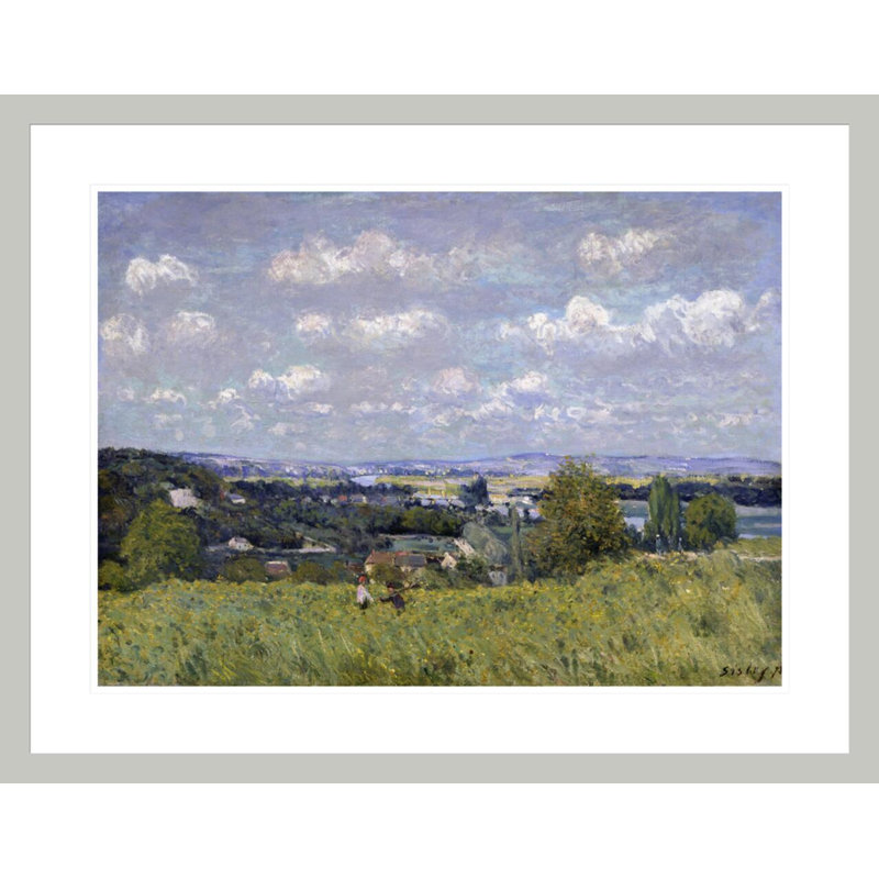 «The Valley of the seine at Saint-Cloud» par Alfred Sisley, impression giclée encadrée, 23.14" H x 29.5" W