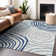 Premium Machine Washable Prisco Blue Rug
