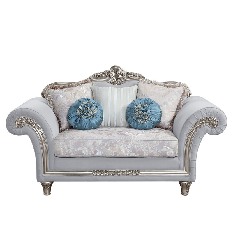 76" Linen Rolled Arm Loveseat,Sofa Couch with Pillows,sofas,couches