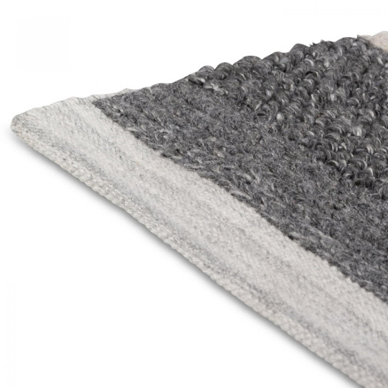 Tapis gris tissé à la main Hygge