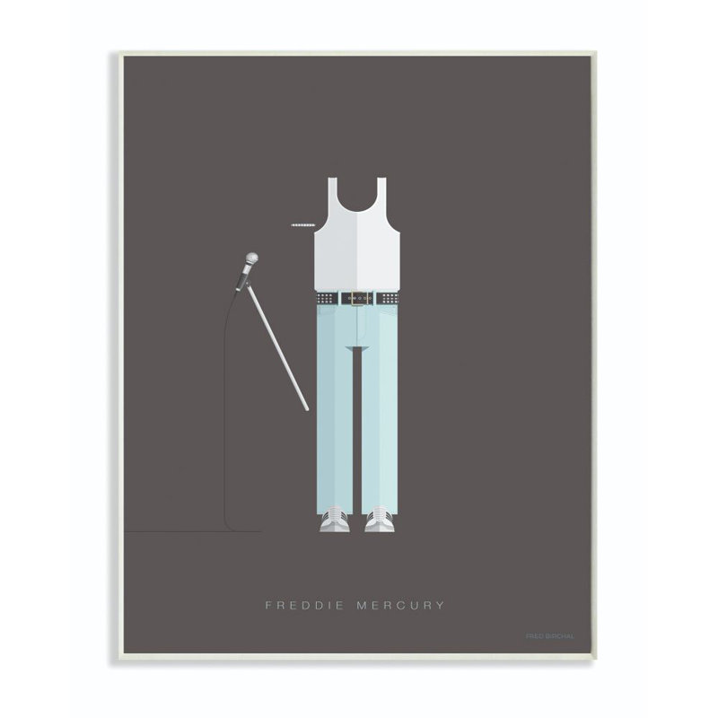 « freddie mercure célèbre people personnages style style », reproduction d’art sur toile, H 15 po x l 10 po x P 0,5 po, Bois