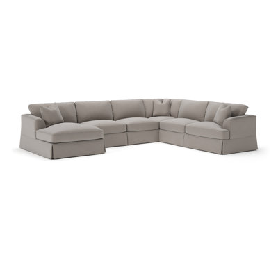 Lucia 5 - Piece Slipcovered Sectional