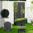 Metal Planter Wall with Trellis, Raised Garden Bed with Trellis and Privacy Screen, Outdoor Planter Box with Drainage Holes for Climbing Plants, Vines, Flowers & Vegetables, Garden Privacy Planter-76391625-75691022