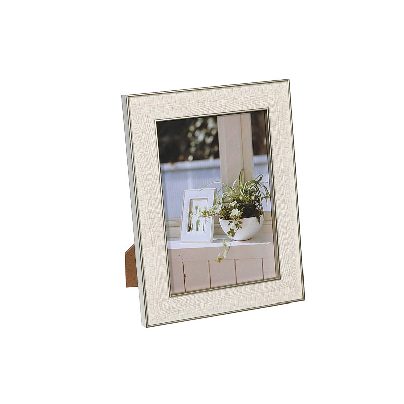 Cadre photo en plastique ivoire, 4 po x 6 po