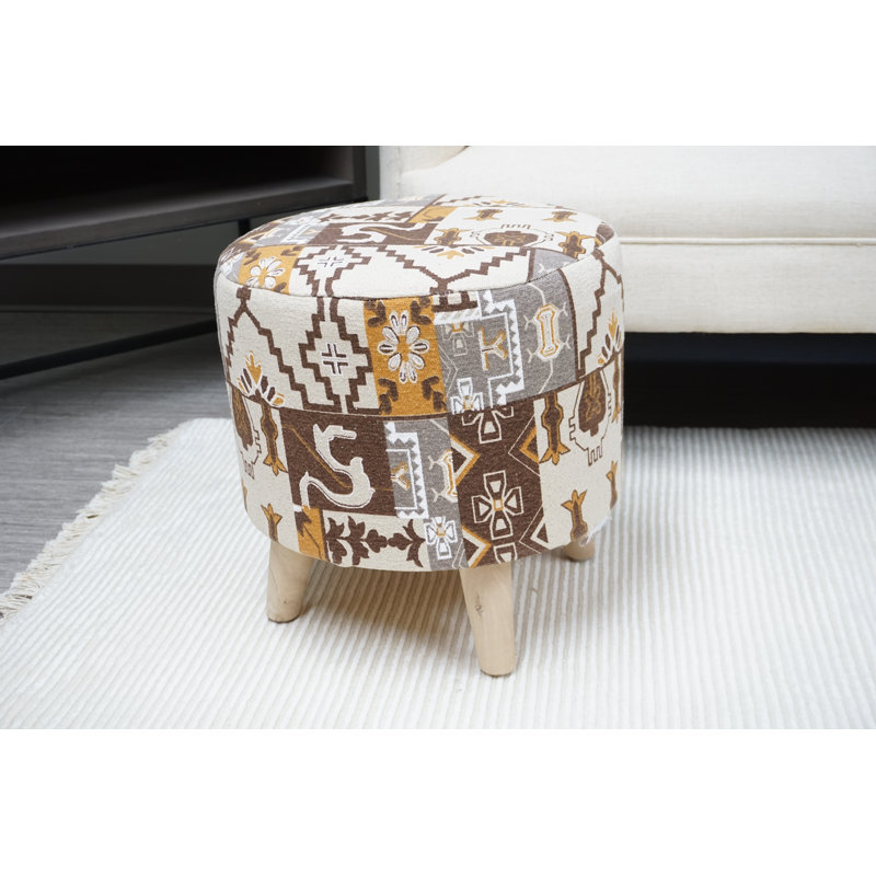 Solid + Manufactured Wood Accent Stool