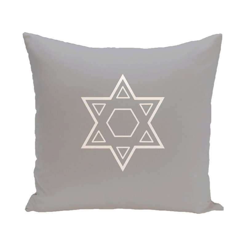 Reversible Throw Pillow, 18'' H x 18'' W, Gray