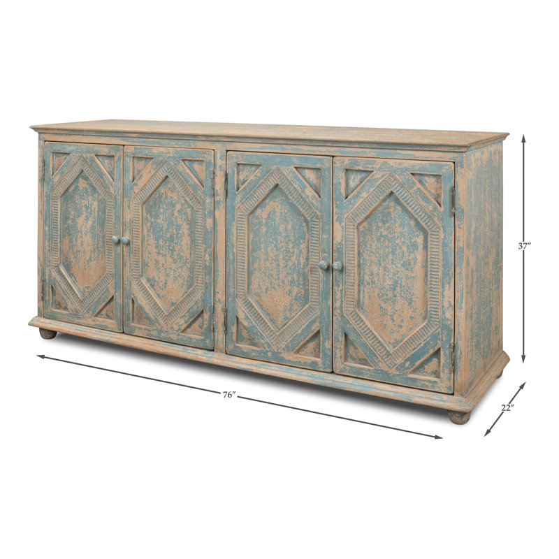 75'' W Sideboard, Blue/Blue