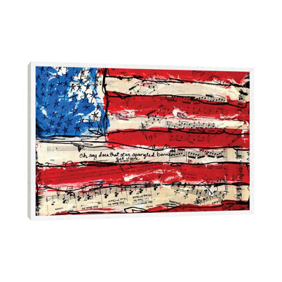 Oh Say American Flag by Elexa Bancroft - Painting on Canvas