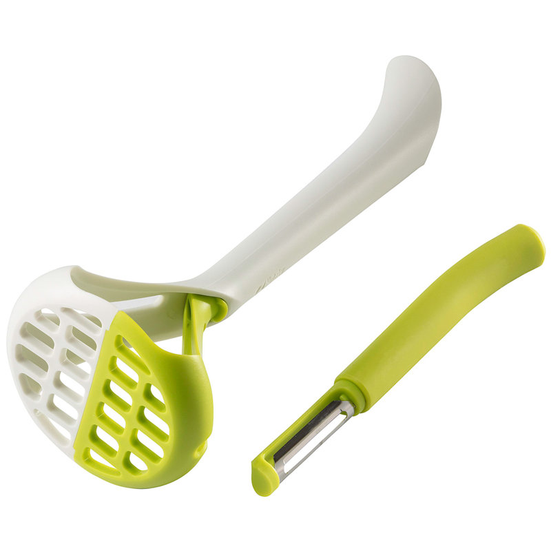 Ensemble de presse-légumes et éplucheur Hutzler, Vert
