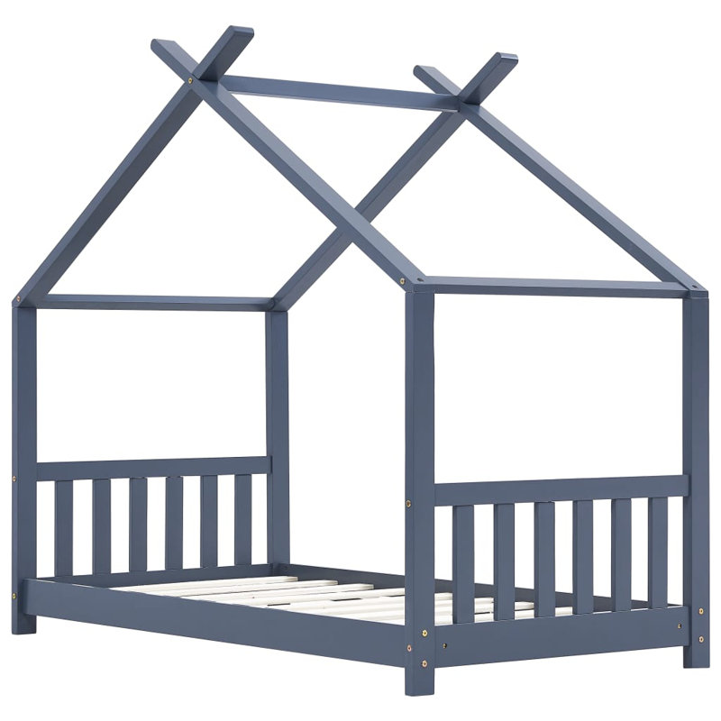 Gearoid Standard House Beds, Grey, Small Single (70 x 140 cm)
