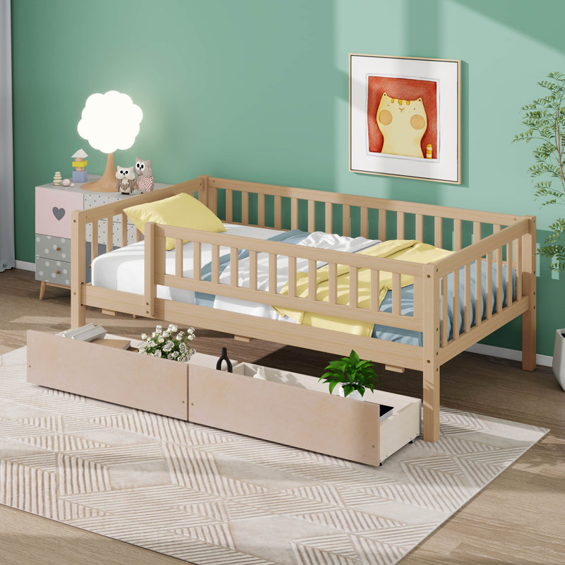 Borremans Twin 2 Drawer Slats Daybed, Natural