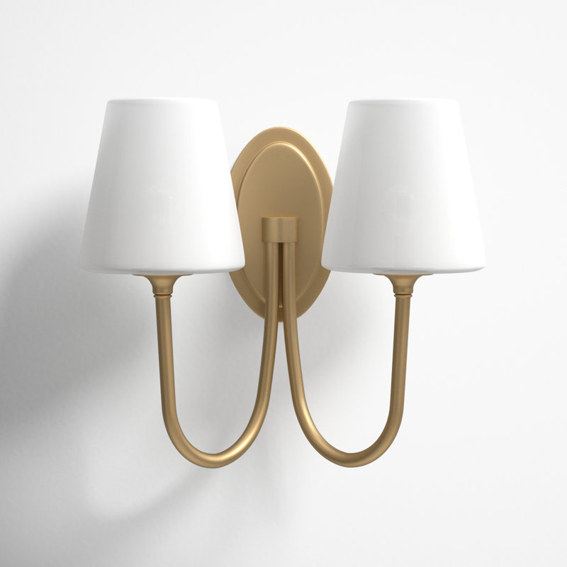 Steel Armed Sconce, Vibrant Gold