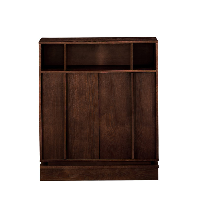 32" Sideboard Buffet Cabinet With Storage, Walnut