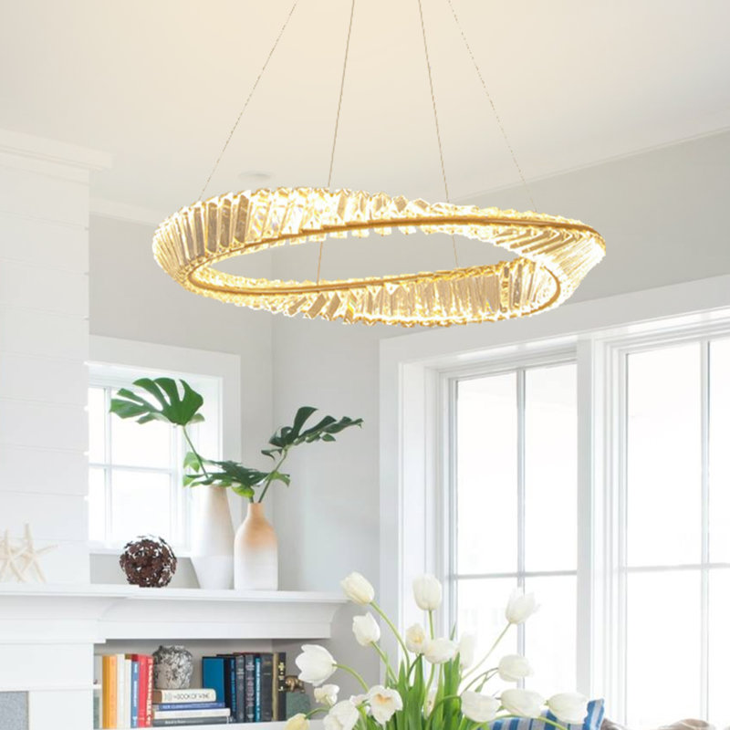 24-inch Ring-shaped Led Crystal Chandelier 