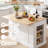 Skylaar Solid Wood Top Kitchen Island-1317624447