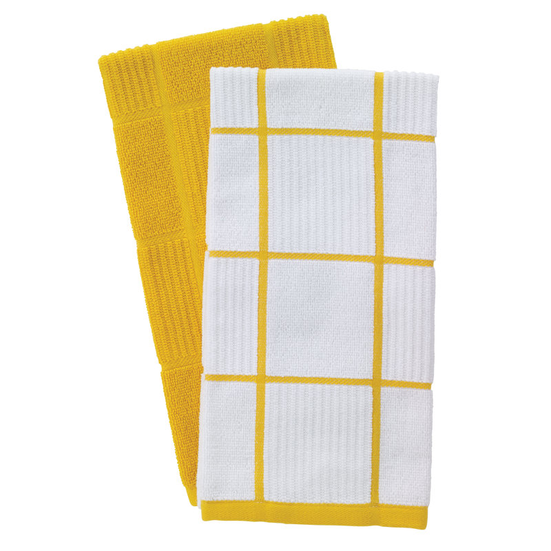 T-fal Parquet Kitchen Towel, Lemon