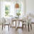 Modern Boucle Upholstered Dining Chair with Oak Legs (Set of 2)-2003262186