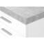 Classeur mobile pour le travail de bureau, roulettes, stratifié de ciment blanc et gris, rangement avec roulettes, finition stratifiée