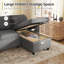 3 Seater Linen Sofa Bed-1560583621