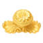 Grand bouton en acanthe avec pied évasé de style rosette avec contre-plaque moyenne en platine-116235211