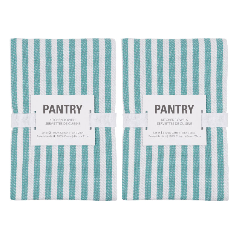 Stripe Dish Cloth Kitchen Towel, Teal