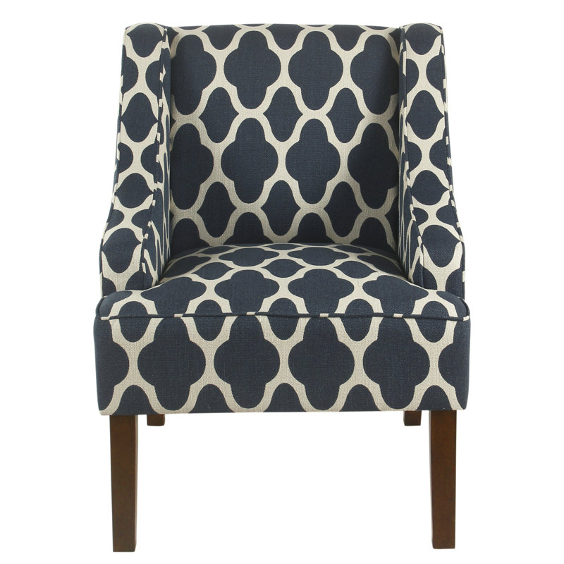 Chaise d'appoint en polyester l 26 po Everly, Bleu marine