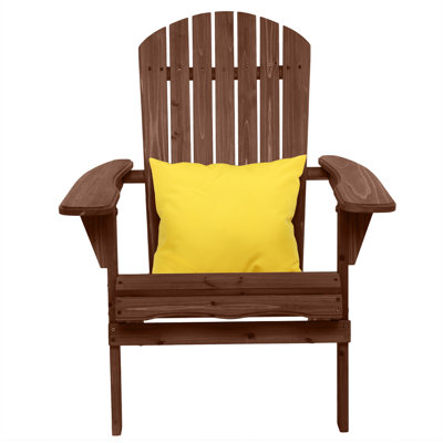 Noyes Solid Wood Folding Adirondack Chair by Highland Dunes