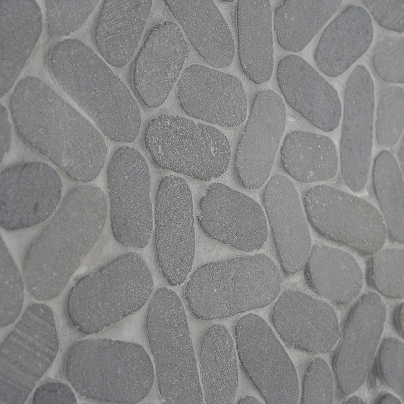 Carrelage de sol et de mur en pierre naturelle 11,81 po x 11,81 po, Lave noire