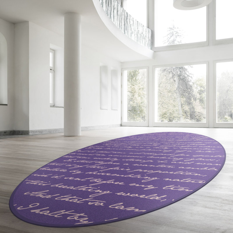Pherson Solid Colour Area Rug, Oval 230 x 430cm