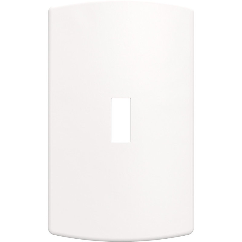 Franklin Brass Soft Modern 1-Gang Concealed Mount Light Switch/Toggle Wall Plate, Black