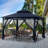 12 pi. L 10 pi. D Pavillon de jardin en acier-61851539
