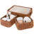 Wicker Baskets For Organizing, Wicker Storage Baskets For Shelves, Set Of Small Wicker Baskets, Toilet Basket Tank Topper,(Caramel Orange/3 Pack)